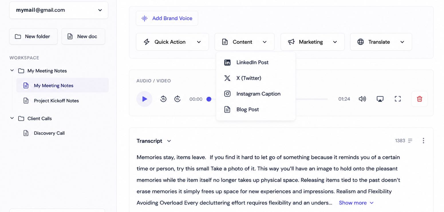 Scribelyn lifetime workspace preview